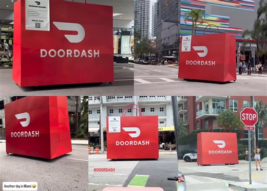 Video: Giant DoorDash Bag Car Thing Cruises Through Miami Like It Owns The Place