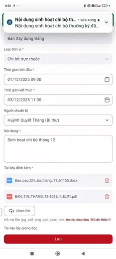 📒Hướng dẫn đăng ký lại cuộc họp sinh hoạt chi bộ khi thay đổi thời gian sinh hoạt Chi bộ #khatvongdaingan #sotaydangvien #dangvien #cuordang | Đảng bộ xã Cuôr Đăng, tỉnh Đắk Lắk