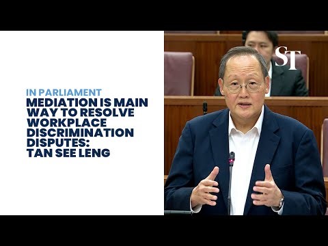 Mediation is main way to resolve workplace discrimination disputes: Tan See Leng