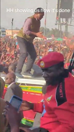 president HAKAINDE Hichilema dances with Yo Maps