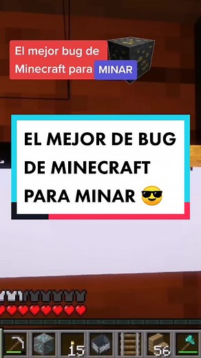 El mejor bug de Minecraft para minar 😎 #minecraft #minecrafttutorial #bugeado #VidaGamer #tiktokgaming #minecraftbuilding