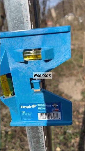 Leveling an 8’ metal fence post