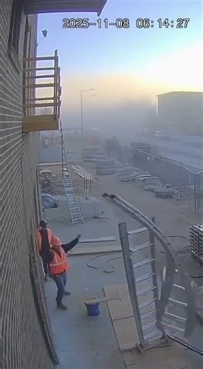 CCTV Footage of Ladder Extension Failure 🪜