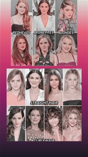 “Redhead ❤️ Brunette 🤎 Blonde 💛 Straight vs Curly Hair 🔥 Which One Wins?” #viralvideo #marvel #reels