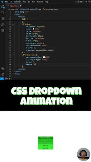 Practice Create Dropdown Animation CSS #html5 #coding #design