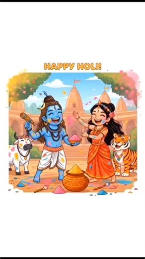 The Most Beautiful Holi Animation! 😍🙏 #Holi2026 #shorts #youtubeshorts