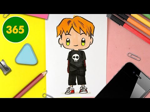 COMMENT DESSINER UN GARÇON KAWAII ÉTAPE PAR ÉTAPE – Dessins kawaii facile