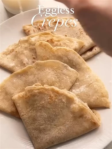Perfect Vegan Crepes 🥞✨ Eggless _ Foolproof_ _VeganCrepes