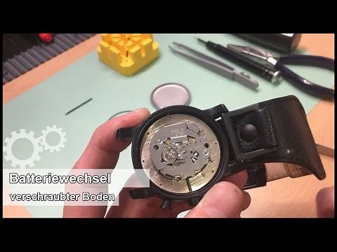 Batteriewechsel einer Armbanduhr (Fossil JR1223) Verschraubter Boden - elitshop.ch