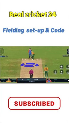 How to set fielding in real cricket 24 #shorts