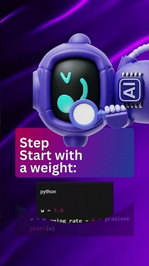 Gradient Descent in Python | Simple Weight Update Example | Hrworkoze