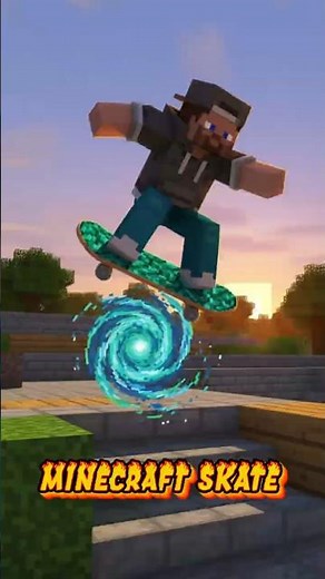 Minecraft skateboarding | Get ready for pixel perfect chaos! 🛹 #minecraft #minecraftshorts #skating