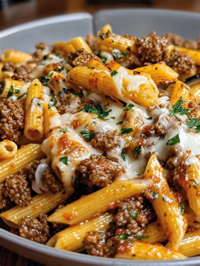 24K views · 51 reactions | Cheesy Penne with Garlic Butter Ground...