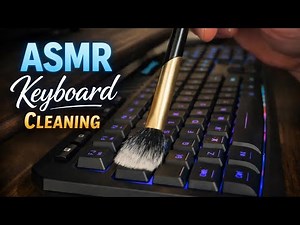 Asmr Up Close Cleaning my Keyboard, with Gentle Words & Touches￼