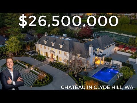 Touring a $26,500,000 Modern Chateau in Clyde Hill, WA | Mansion Tour
