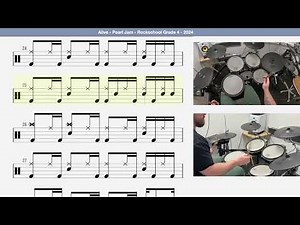 🥁 Alive Pearl Jam Rockschool Grade 4 2024