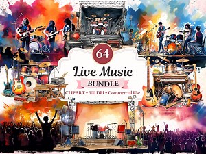 Live Music Clipart Bundle, Concert Png, Stage, Audience, Band Png, Rockstar, Musician Clipart, Music Festival, Music Png - Etsy