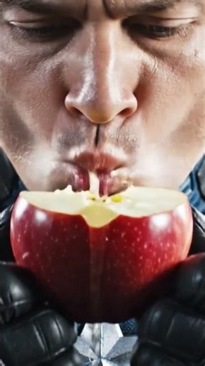 Captain America Apple ASMR 🍎🛡️ | The Most Patriotic Crunch! #asmr #asmreating #asmrfood #asmrvideo