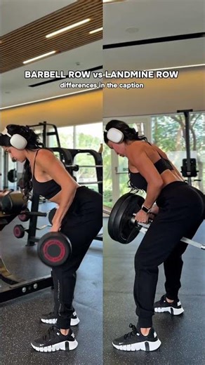 Barbell Row vs Landmine Row 💪 | Which Back Exercise is Safer? #backexercise #backworkoutforwomen