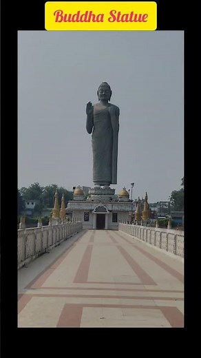 Buddha Statue Walkway View | Peaceful Gautama Buddha Darshan