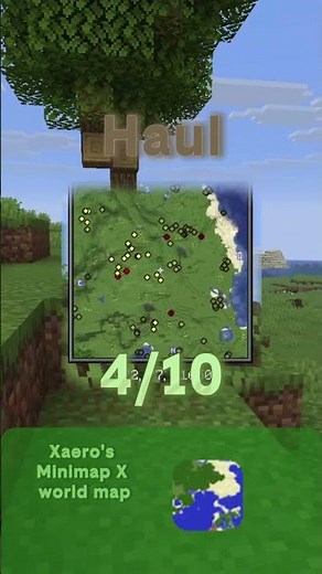50 Days 50 Mods: Day 2 - Xaeros Minimap x World Map ¦¦ #minecraft #minecraftshorts #rank