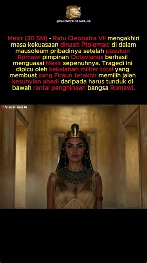 Kematian Cleopatra VII #sejarah