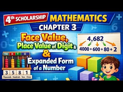 4th Scholarship Mathematics | Chapter 3 | Face Value, Place Value & Expanded Form Explained