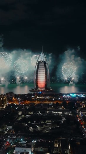 Burj Al Arab Fireworks 🎇Happy New Year | UAE Labours