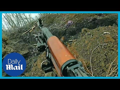 Ukrainian soldiers storm Russian trench in terrifying video of assault on Wagner in Bakhmut