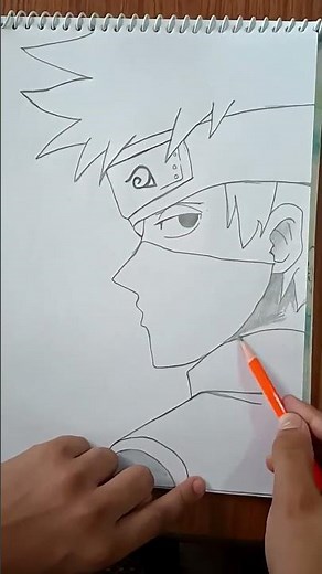 ⚡ Kakashi Hatake Drawing ✏️ | Ninja Art #shorts