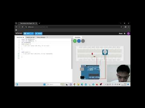 Simulasi arduino Uno dengan judul mengatur kecerahan LED dengan potensiometer 