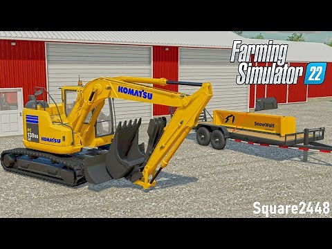 Buying A Komatsu Excavator & Snow Wolf Plow! | FS22 Landscaping