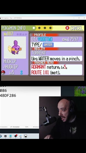 Shiny Mudkip in Pokemon Ruby - Real Cartridge, Dead Battery RNG Manipulation is VERY EASY #shorts