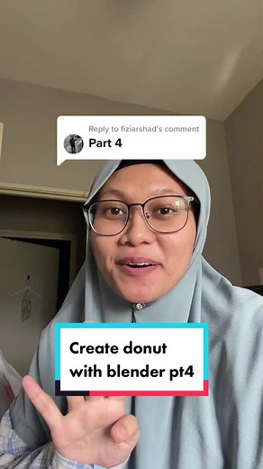 Reply to @fiziarshad create donut with blender pt 4 #TikTokGuru #LearnOnTikTok #JomBelajar #JomBelajar #blender