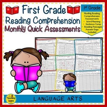First Grade Monthly Reading Comprehension Quick Assessments & Data Sheets
