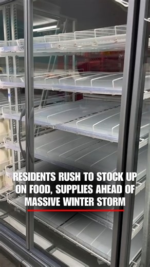 3.9M views · 21K reactions | EMPTY SHELVES: Frantic grocery shoppers stock up ahead of the sprawling, potentially historic winter storm. Many stores around the country have reportedly run out of essentials such as bread, milk and toilet paper. | FOX Weather | Fox News | Facebook