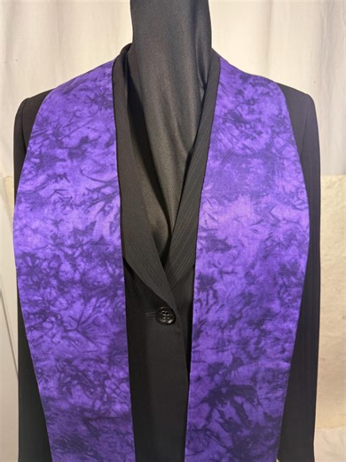 Purple Batik Clergy Stole - Etsy