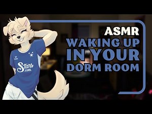 [Furry ASMR] Waking Up in Your Dorm Room After a Party | Cozy Ambience, Cuddling, Personal Attention
