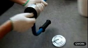 QWORK Manual Stretch Film Wrap Dispenser Holds 12" to 20" Stretch Film Light Weight Pallet Wrapper Stretch Film Packing Machine