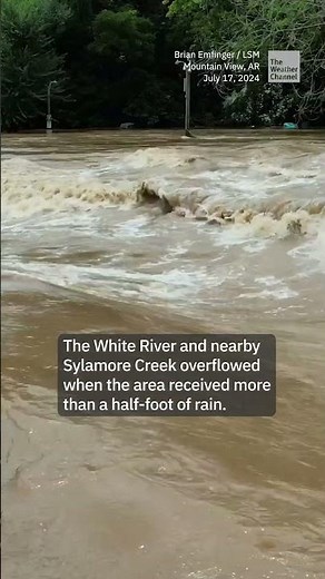 Aerial Footage Shows Major Flooding In Arkansas