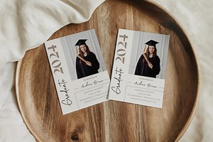 Graduate 2026 Photo Invitation Template, Minimalist Graduation Party Invite Template, Class of 2026 Editable Canva Template Digital Download - Etsy Australia