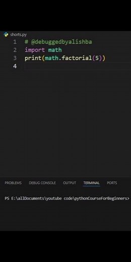 Find the Factorial in One Line in Python