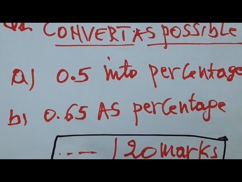 Study How to Convert Decimals into Percentages
