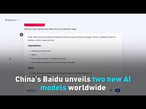 China's Baidu unveils two new AI models worldwide