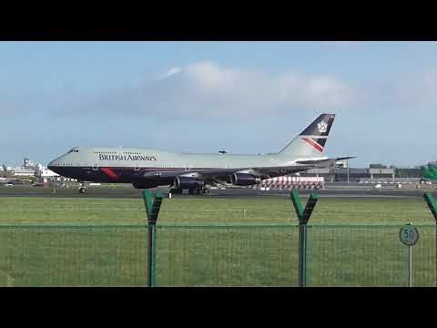 British Airways Boeing 747 in Retro Landor Livery taking off from Dublin Airport