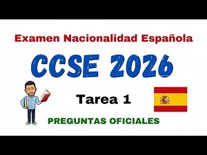 ✅ CCSE 2026 📝SPANISH NATIONALITY EXAM - Task 1 (Part 1) 💯OFFICIAL QUESTIONS💯 UPDATED