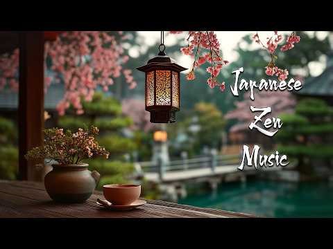 Japanese Zen Garden in Spring - Traditional Japanese Flute Music - Meditation Music, Relaxing Music