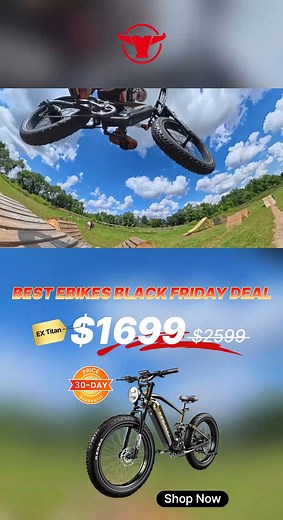 Best Offroad e-bike Kingbull EX Titan! $900 off for this huge Black Friday Deal. Full Suspension, 750W Bafang Motor, Torque Sensors! Seize and catch this great offer to save and gain! https://bit.ly/47Gjnas #ebike #emtb #facethewind #kingbullbike #BlackFridayDeals | Kingbull Bikes | Facebook