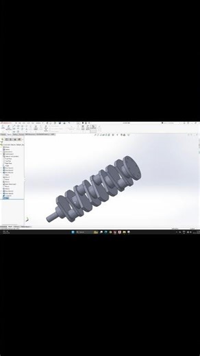 Amazing crank shaft made in solidwork #shorts #cad #solidworkstutorial