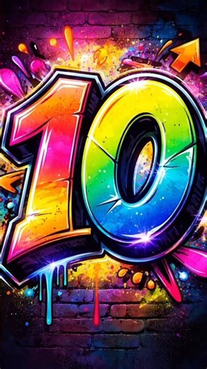 10 second countdown timer | 10 to 0 | Graffiti Style | music | sound effects